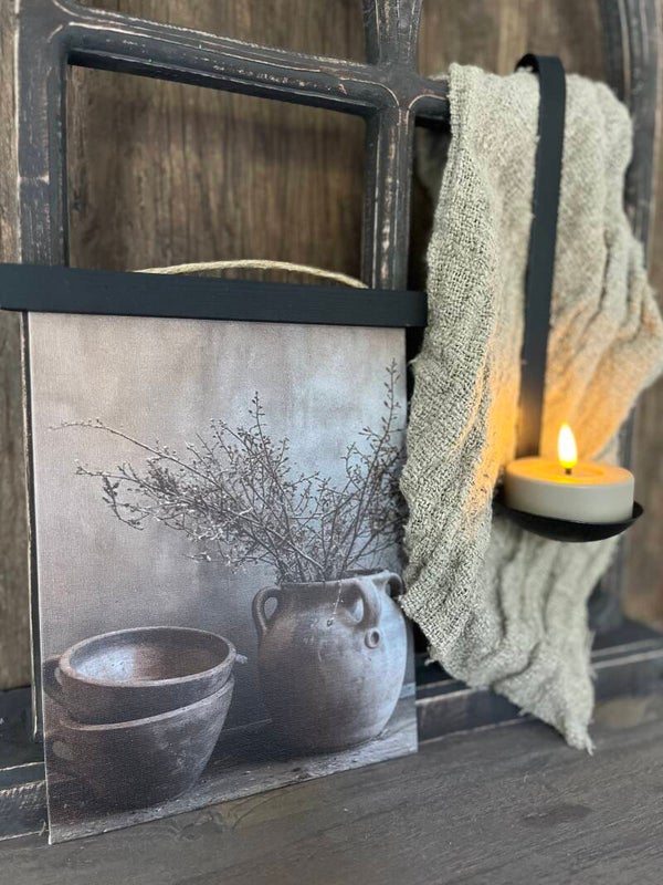 Canvas Prent A5 Kruik Met Schalen