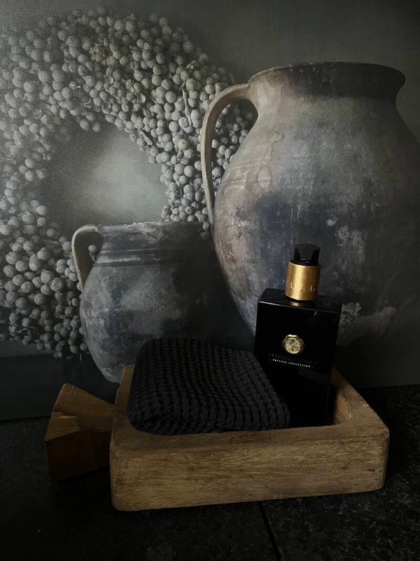 Gewafelde Vaatdoek Zwart