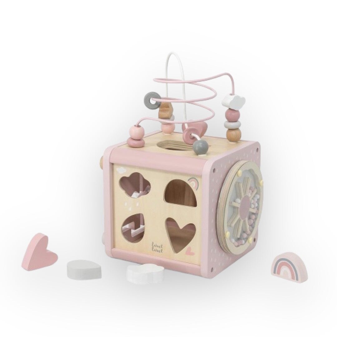 Label Label Activity Cube // Roze