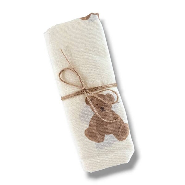 Jollein Hydrofiele Swaddle XL // Teddy Bear