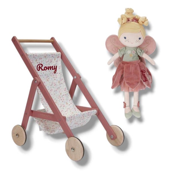 Little Dutch Poppenbuggy & Knuffel Pop Mila