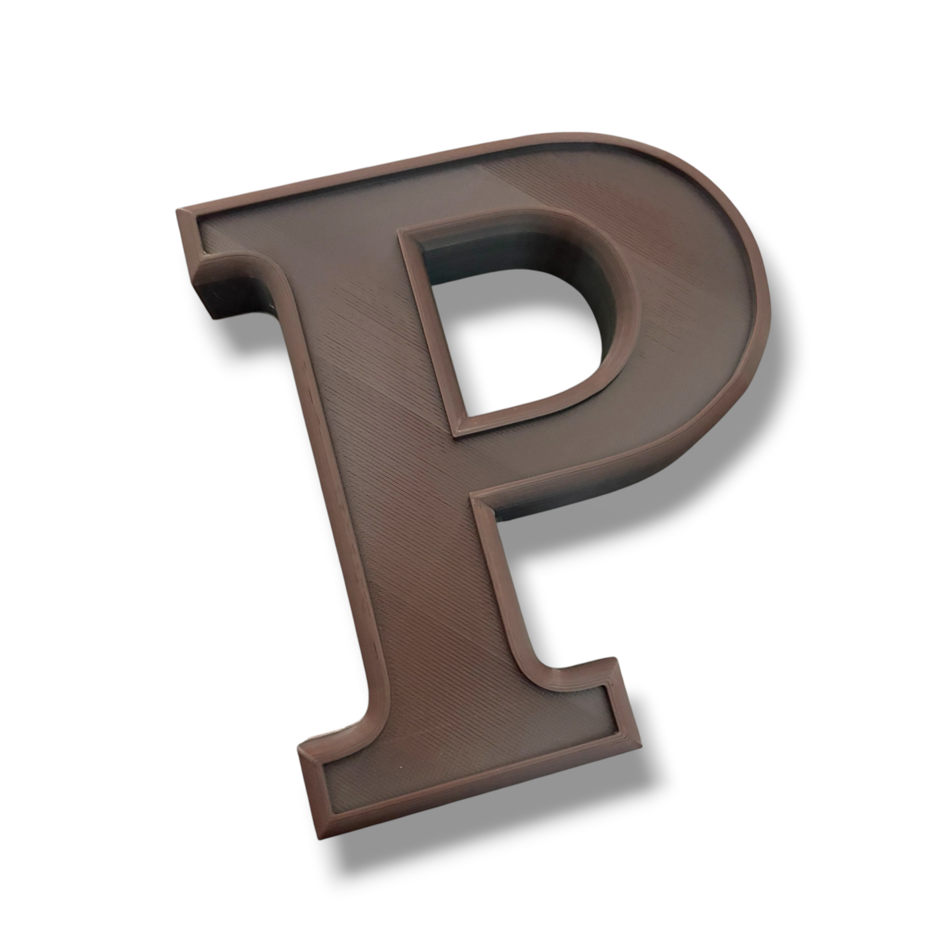 Sinterklaas Decoratie Chocolade Letter // P (bruin)