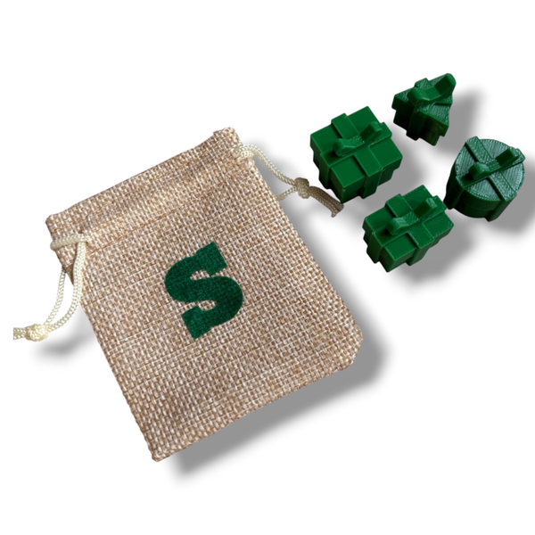 Cadeautjes 4 stuks + zakje // Groen