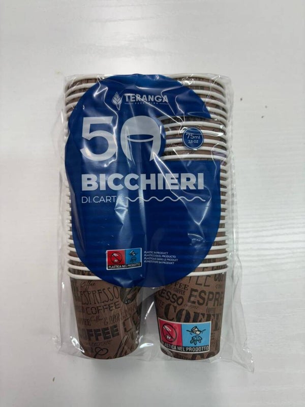BICCHIERI DI CARTA DA 50 PEZZI