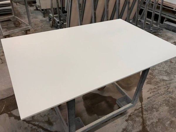 Tafelblad in composiet, kleur Pure White