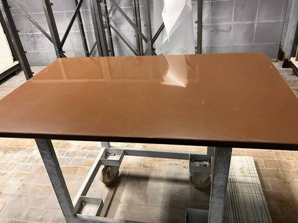 Tafelblad in composiet, kleur Premium Marron