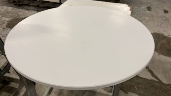 Rond tafelblad in composiet, kleur Bianco Assoluto