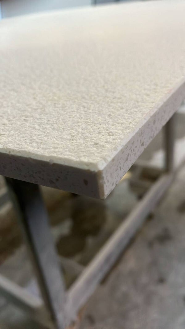 Tafelblad in composiet, kleur Beach White