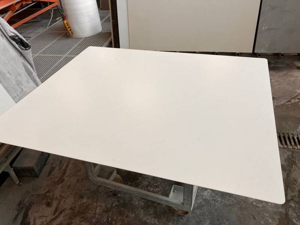 Tafelblad in composiet, kleur Statuario