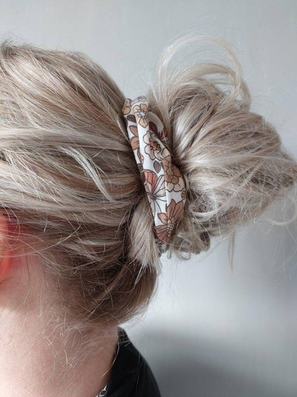 Scrunchie naturel flower (XL)