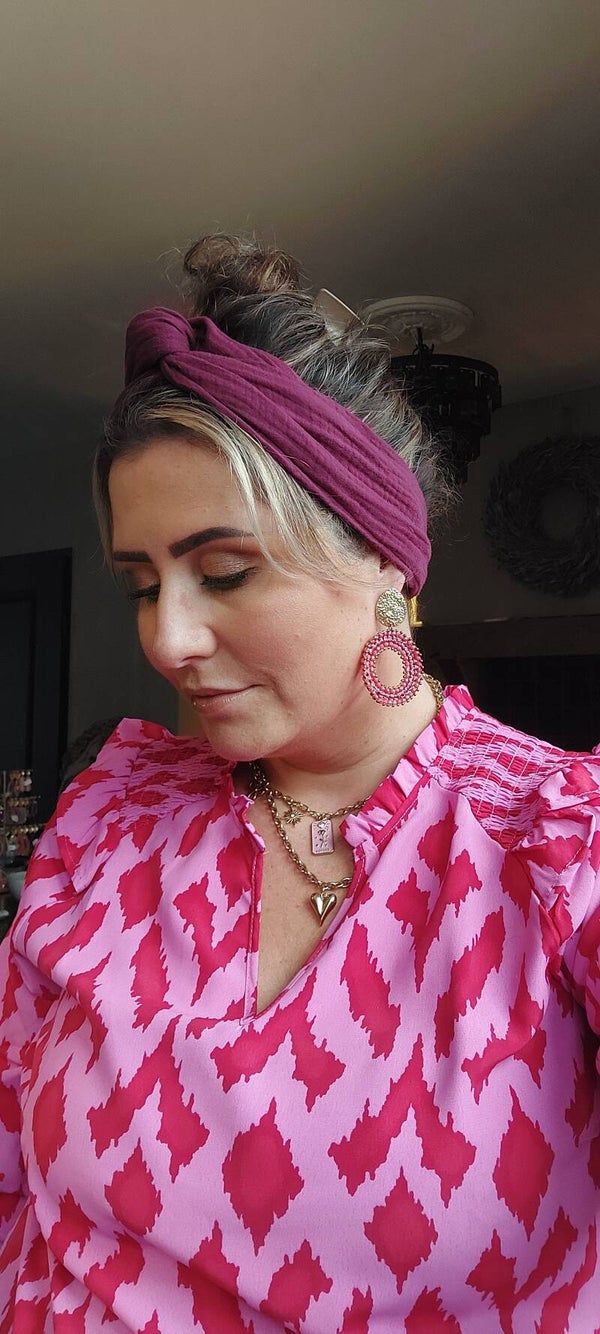 Haarband mousseline bordeaux