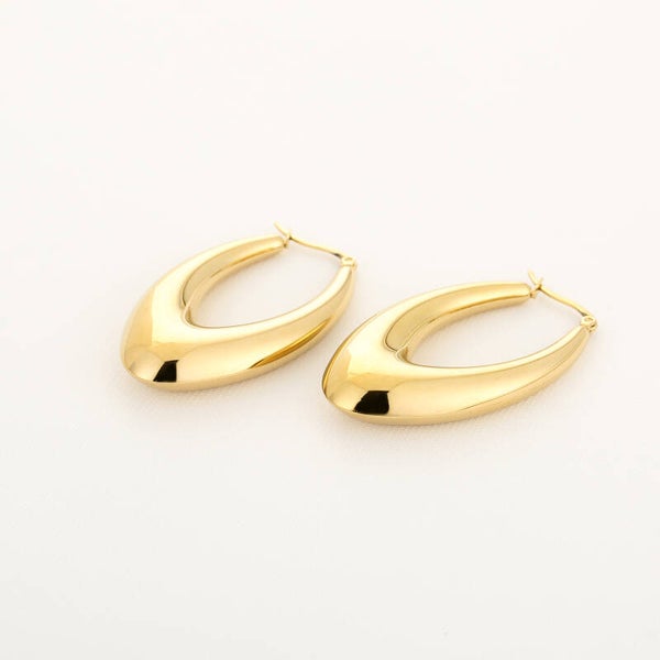 Druppel hoops gold earrings