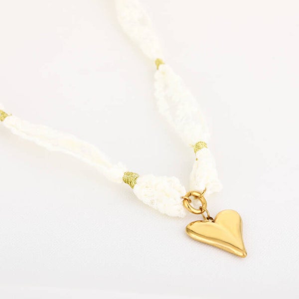 Lace ketting hart