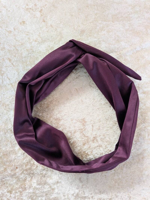 Haarband heavy satin burgundy