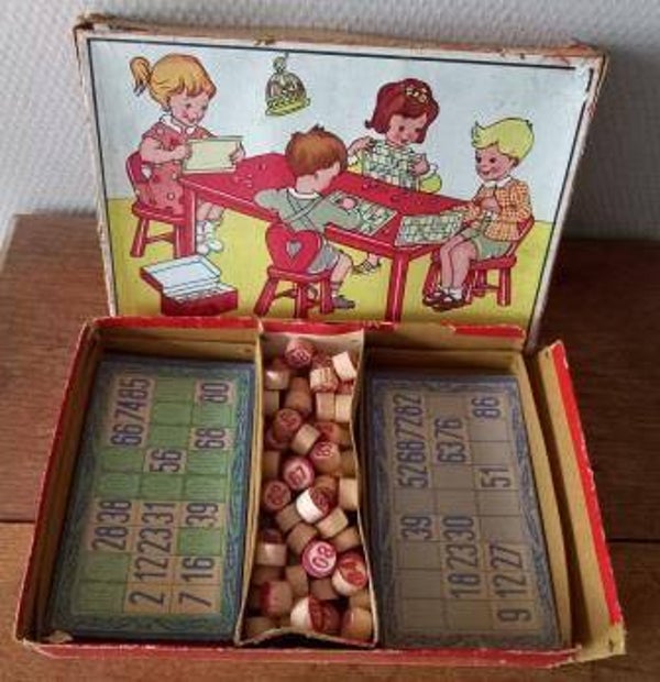 Oud vintage brocante Bingo (Kien/Lotto) spelletje jaren '50