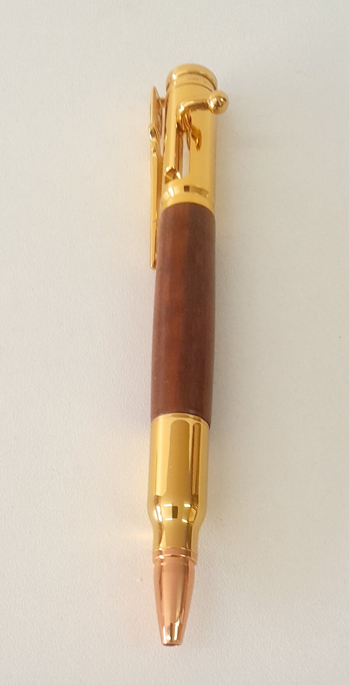 Stylo bille à thème doré ou chromé