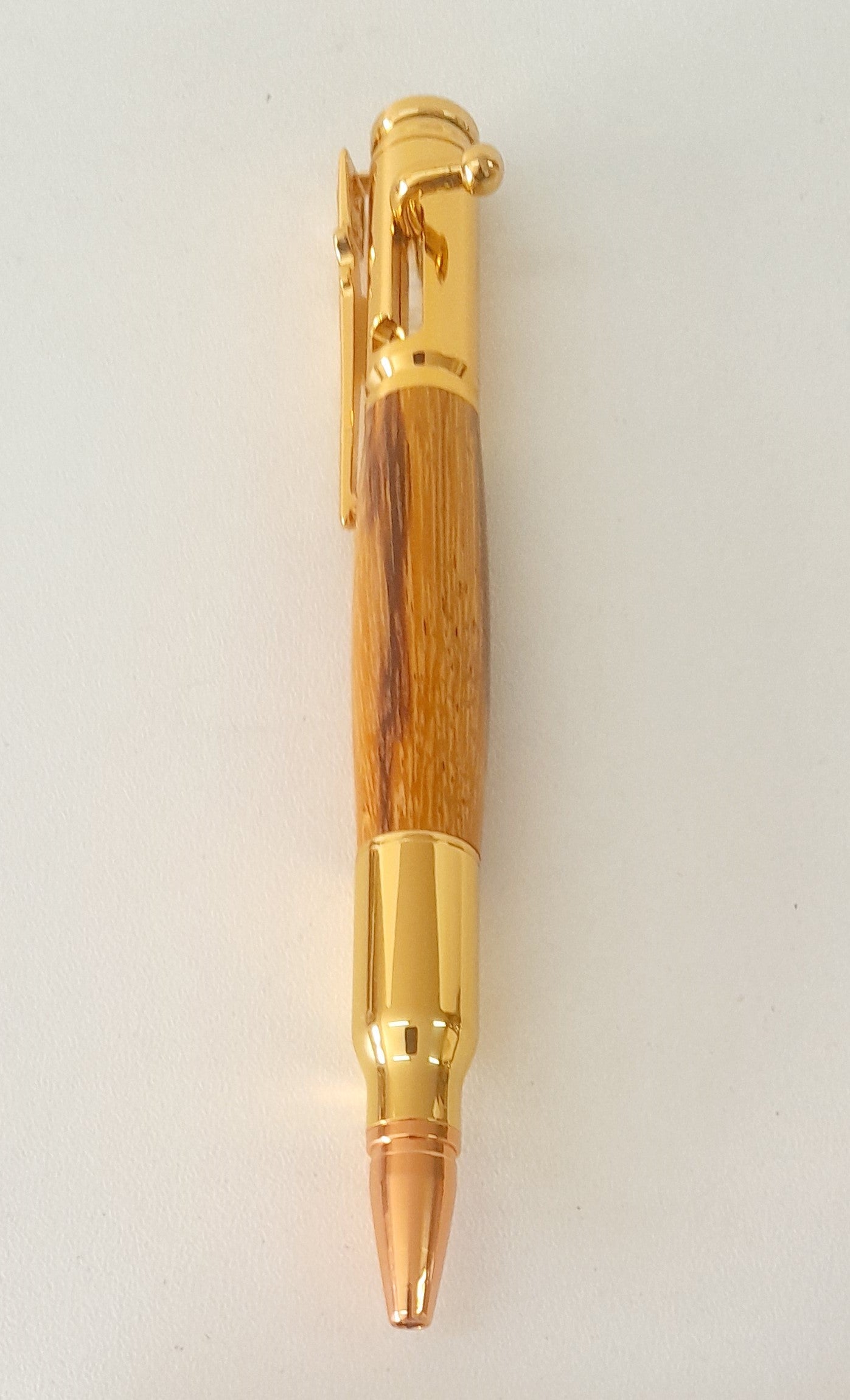 Stylo bille à thème doré ou chromé