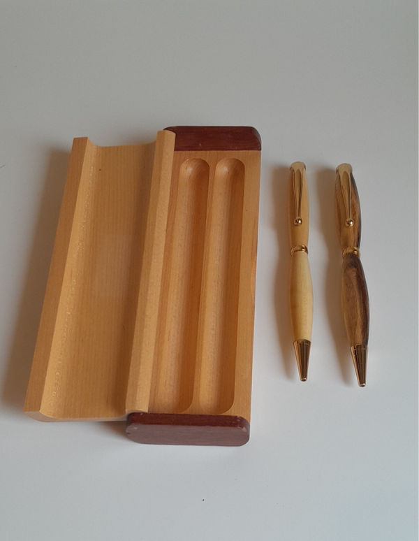 Stylos bois avec coffret