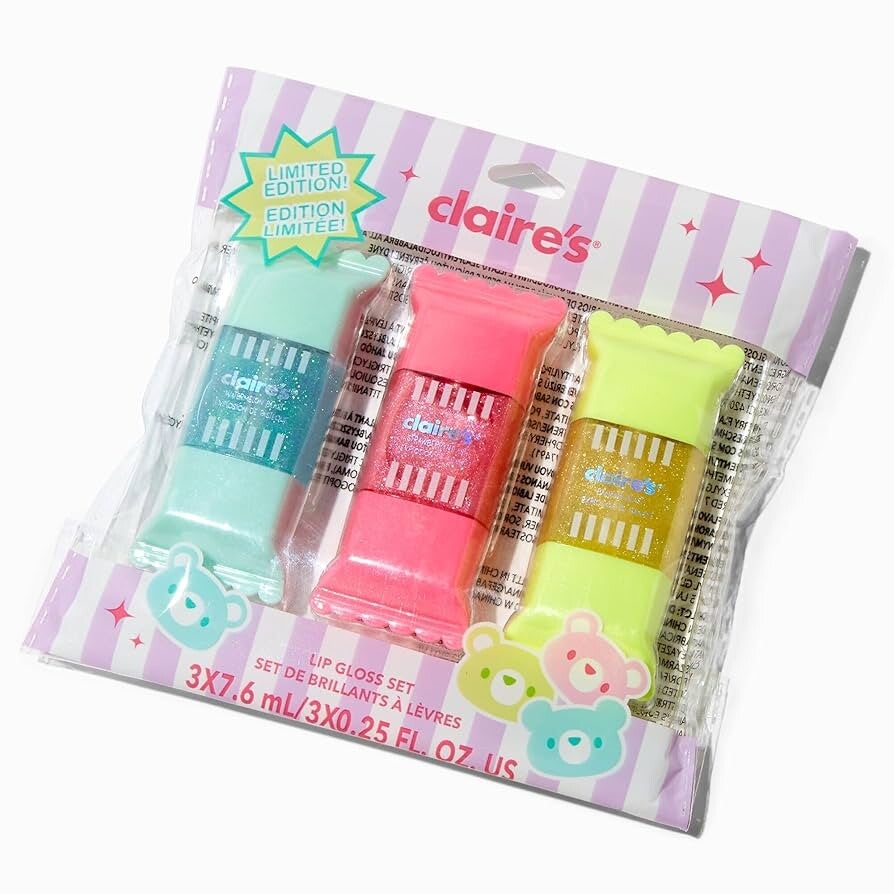Claire’s Limited Edition Lip Gloss Set – 3 stuks