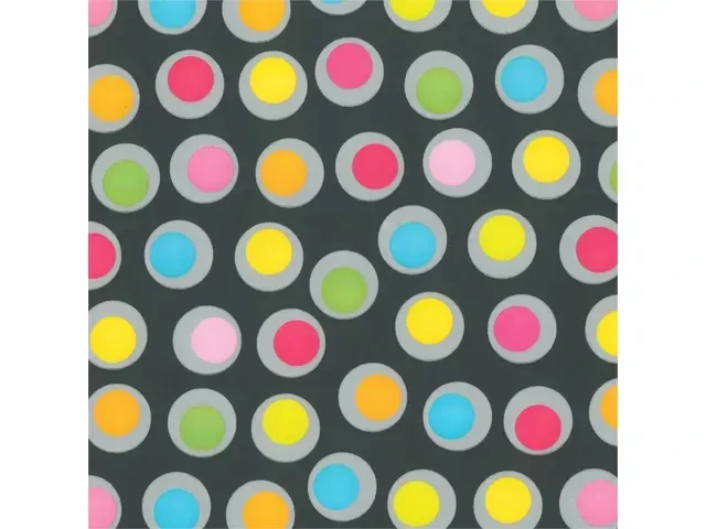 Cadeaupapier met Vrolijke Stippen - zwart/gekleurd