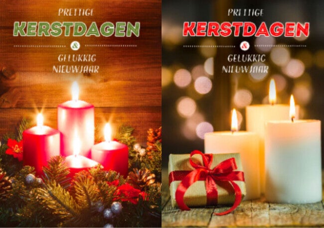 10 luxe kerst/nieuwjaars kaarten met enveloppen
