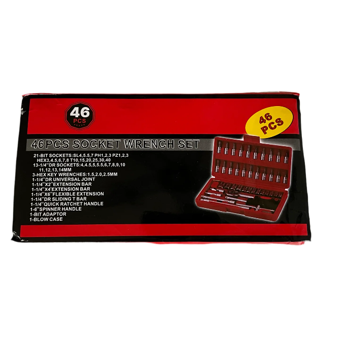 Doppen/schroef/bid set 46-delig