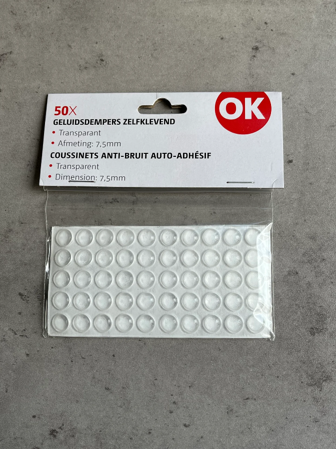 Zelfklevende transparante geluiddempers - 50 stuks