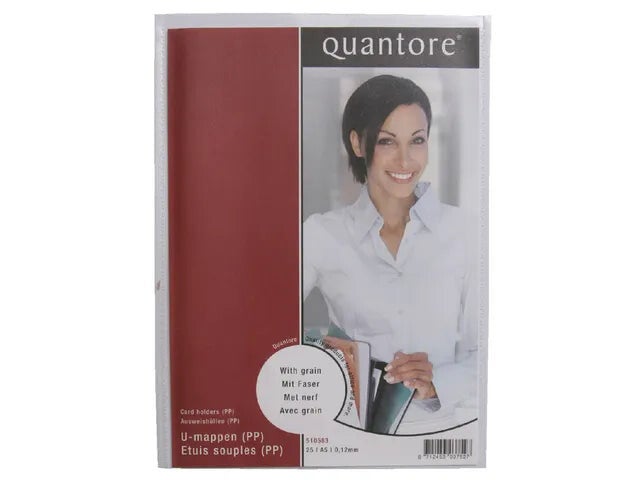 Quantore U-Mappen A5 – 25 stuks – PP met Nerfstructuur (0,12 mm)