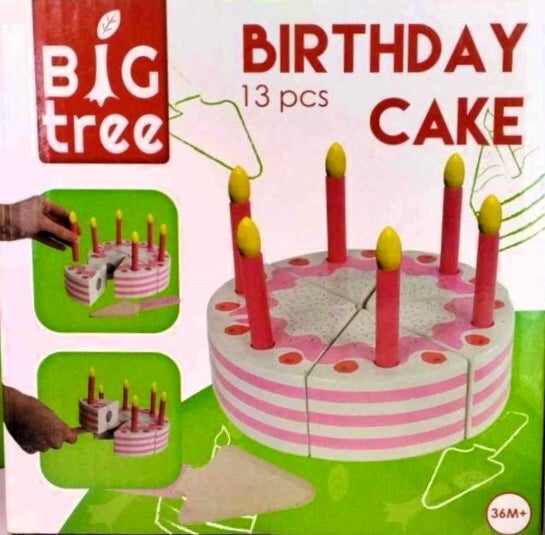 Verjaardagstaart hout 13-delig