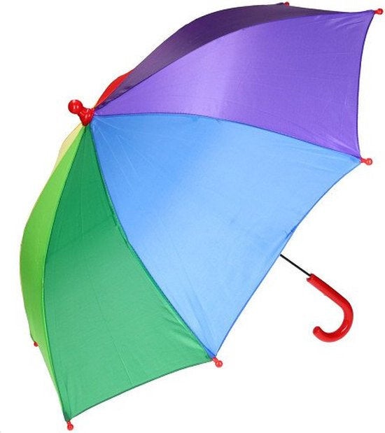 Regenboog kinderparaplu Rood handvat