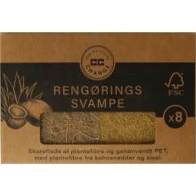 CC hansen kleine schuursponsjes met plantenvezels uit kokosnoot 8 stuks