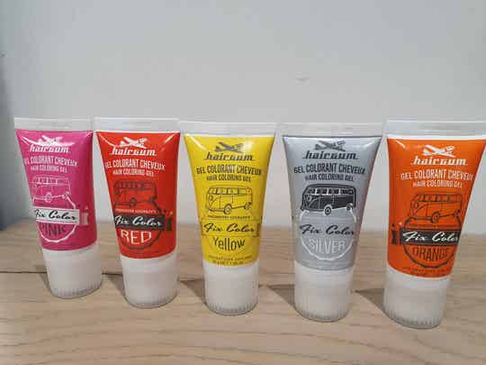Hairgum Kleurgel 30gr in Pink, Yellow, Orange, Silver of Red