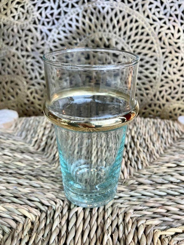 Handgemaakt glas gouden rand