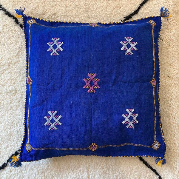 Sabra kussen kobaltblauw