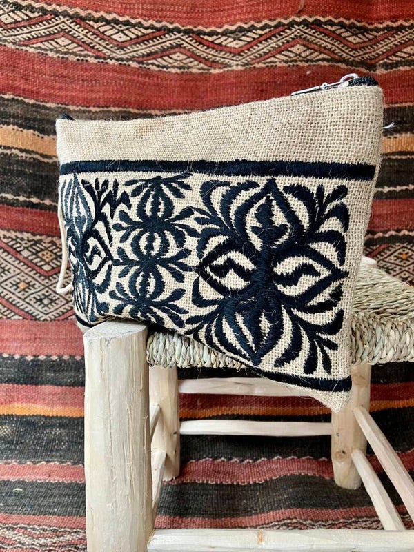 Handgemaakte pouch (tasje) met rits