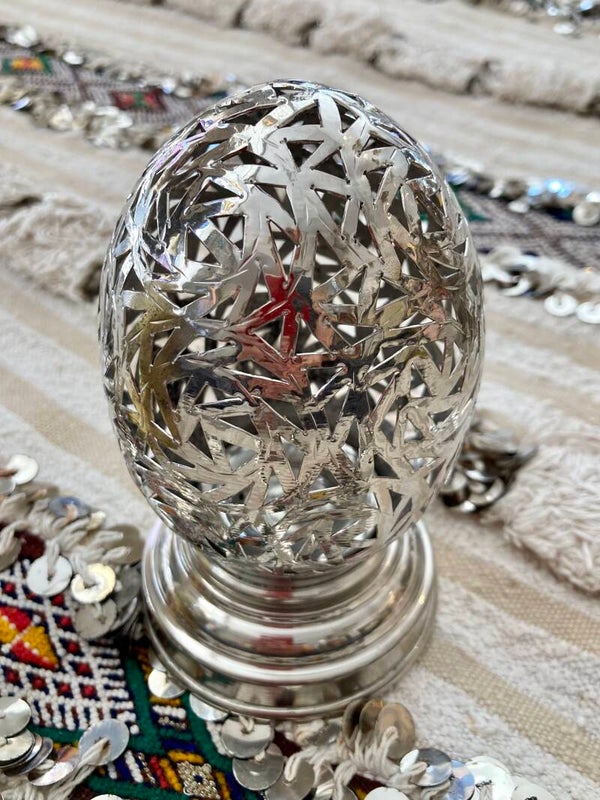 Theelichthouder zilverkleur