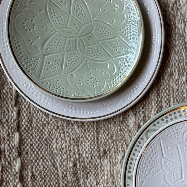 Chabi chic ontbijtbord mintgroen