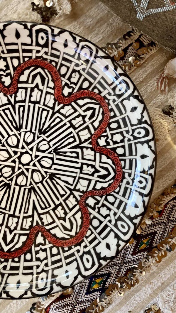 Fes bord XXL Zwart/rood