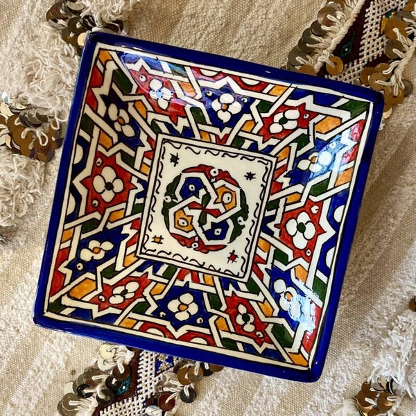 Fes vierkant gebaksbordje Kleur