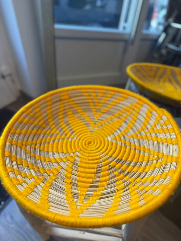 Rieten mand geel