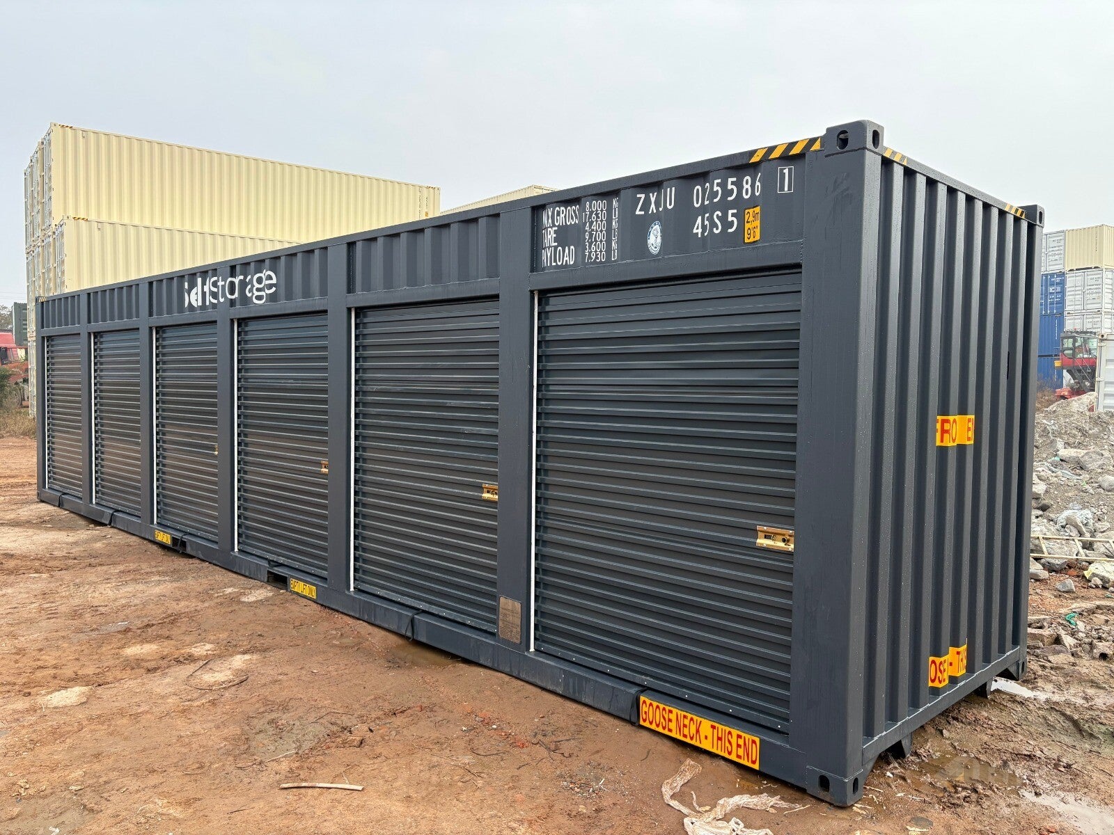 40' Storage container 6-deurs