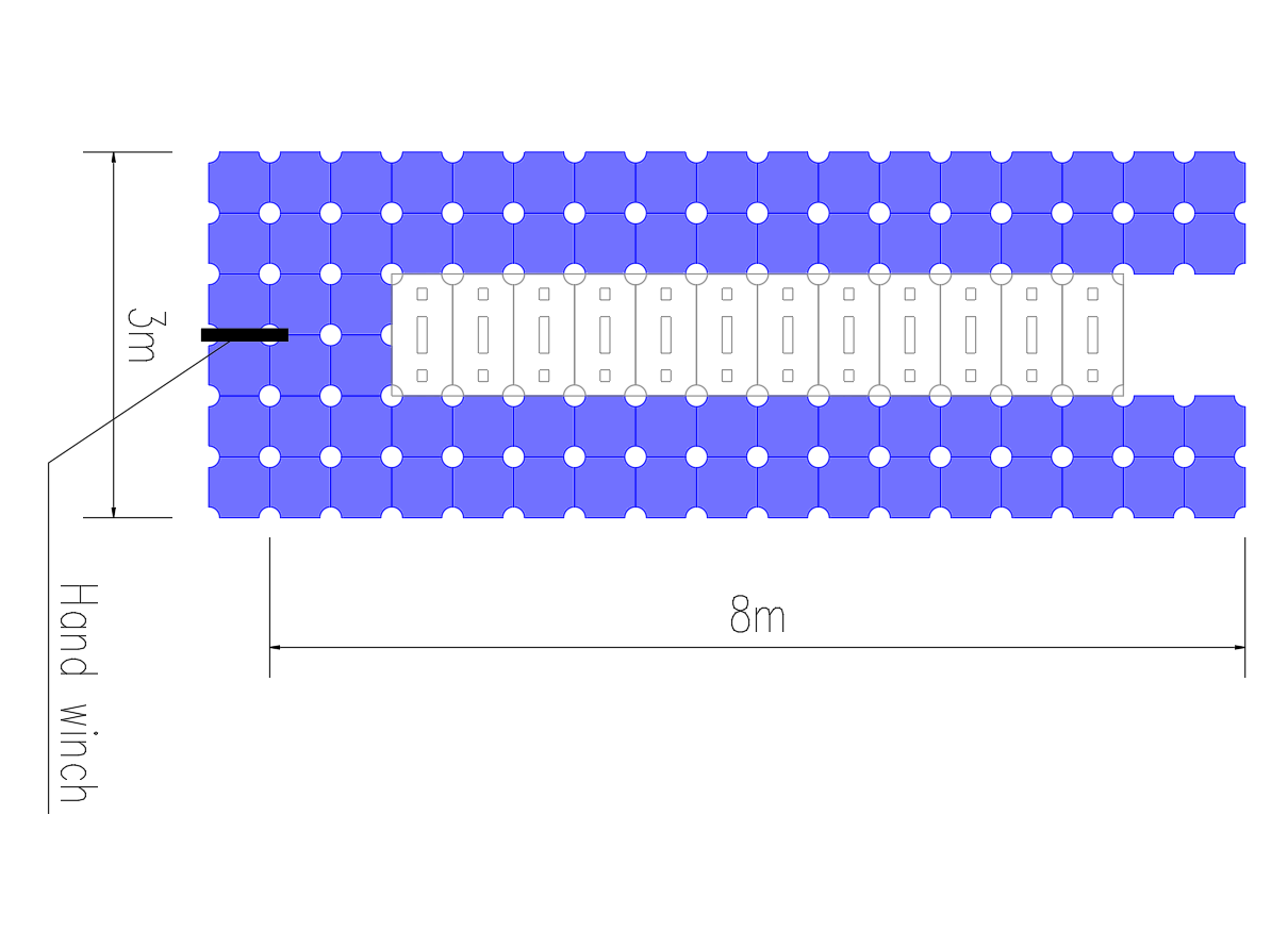 Sloep Dock 8x3 m
