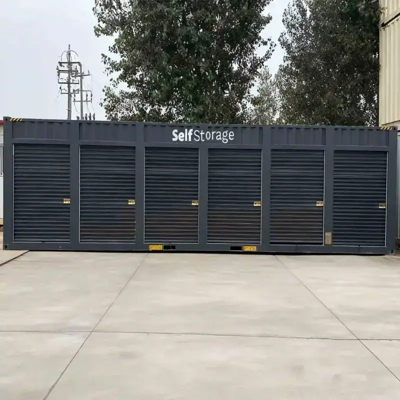 40' Self Storage container met 3 roldeuren