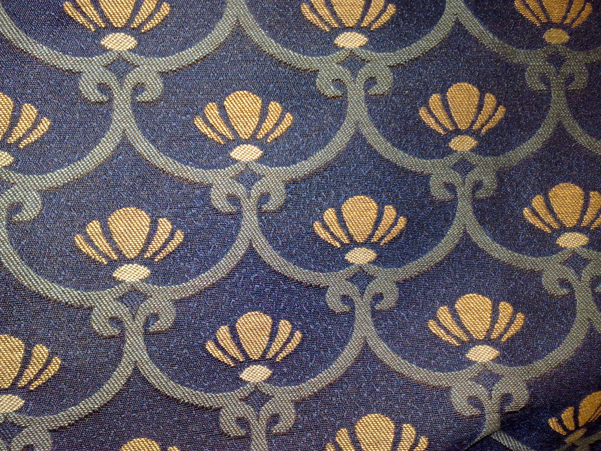 Art.nr. 5  -  blauw / geel wafelmotief