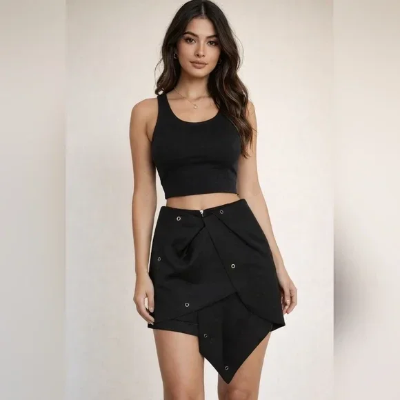 Black Asymmetrical Skirt