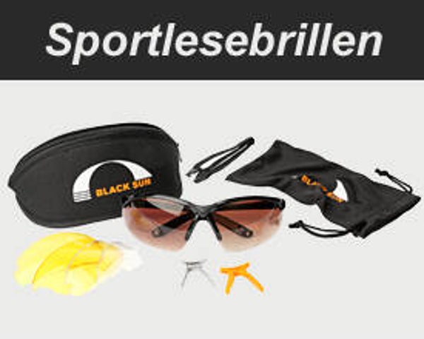 Eagle Five Sportlesebrille Stärke +1,5 Schwartz