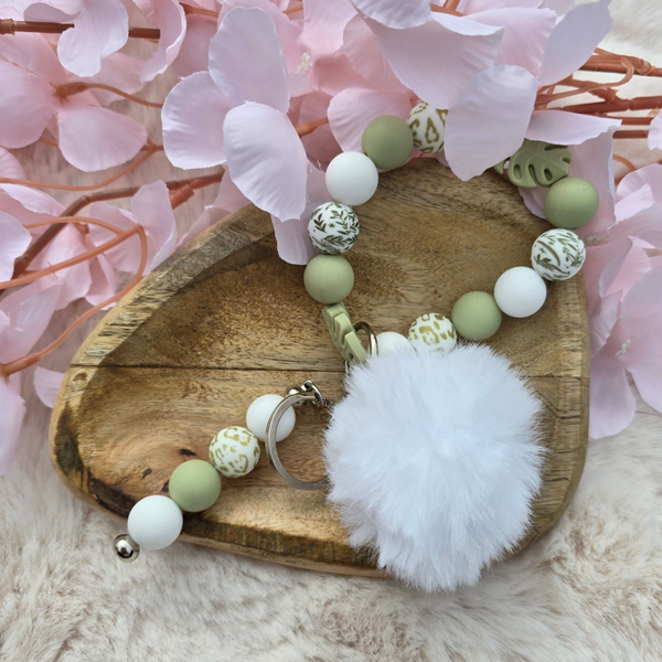 Armband sleutelhanger groen