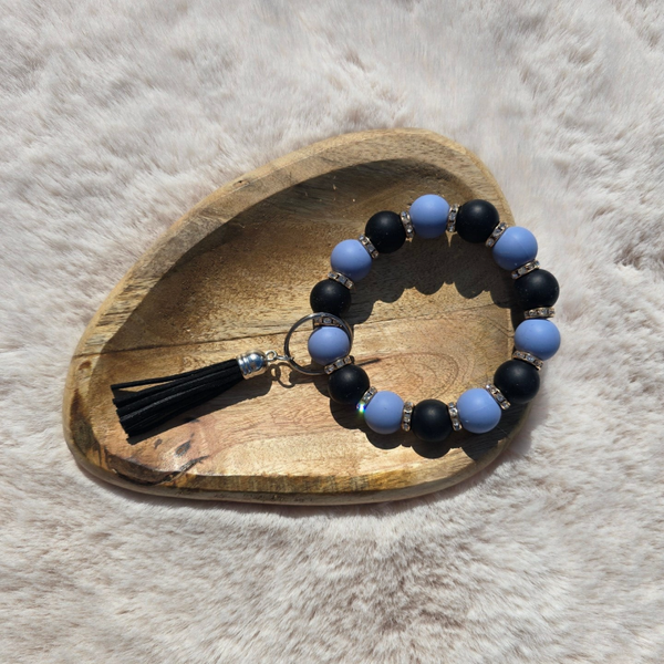 Armband met ring blauw