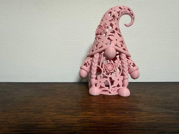 Roze kerstgnome