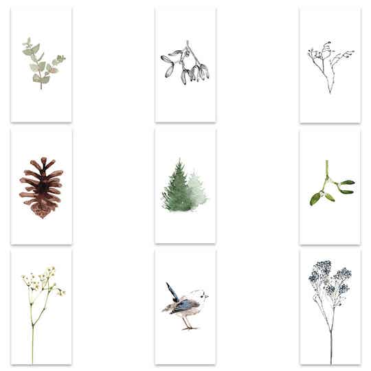 Mini kaartje Winter/Kerst